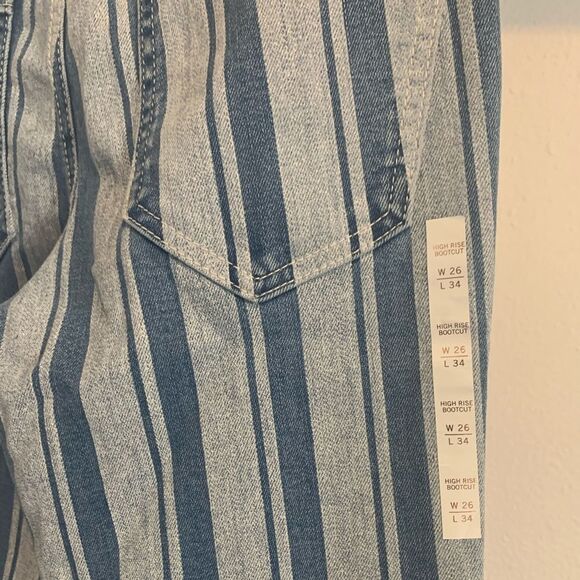SHYANNE BLUE STRIPE BOOTCUT JEANS - Picture 6 of 7